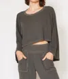 People Of Leisure Lotus Waffle Top In Vintage Black