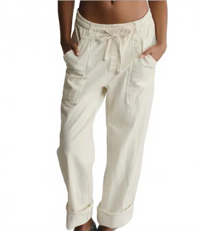 People Of Leisure Malibu Drawstring Pant In White In Neutral