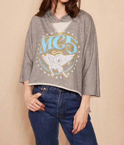 People Of Leisure Mc5 Winged Panther Hoodie In Heather Gray