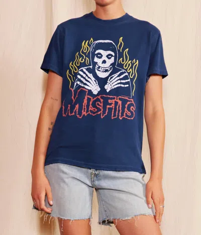 People Of Leisure Misfits Crimson Ghost Tee In Navy