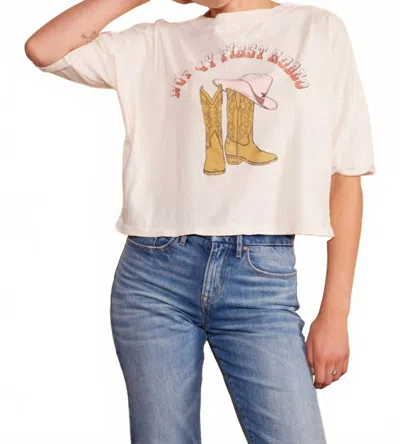 People Of Leisure Not My First Rodeo Tee In White In Gray