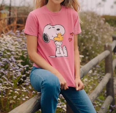 People Of Leisure Peanuts Bffs Tee In Pink