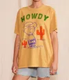 People Of Leisure Peanuts Cowboy Charlie Tee In Mustard
