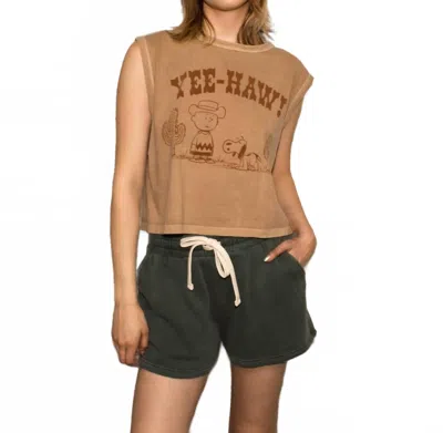 People Of Leisure Peanuts Yee Haw! Tank In Beige In Brown