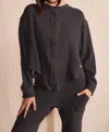 People Of Leisure Quinn Waffle Top In Vintage Black