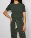People Of Leisure Raglan Short Sleeve Top In Forest Green