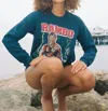 People Of Leisure Rambo Fleece Sweatshirt In Navy