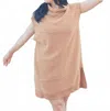 People Of Leisure Reversible Plush Dress In Saddle In Brown