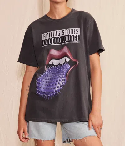 People Of Leisure Rolling Stones I Go Wild Sunkissed Tee In Vintage Black