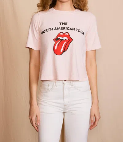 People Of Leisure Rolling Stones North American Tour Tee In Light Pink