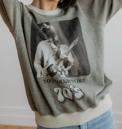People Of Leisure Rolling Stones Too Tough To Die Sweatshirt In Sage Gray