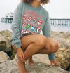 People Of Leisure Rolling Stones World Tour Fleece Sweatshirt In Heather Gray