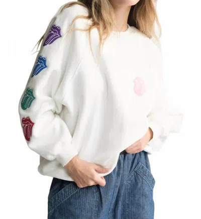 People Of Leisure Rolling Tone Sweatshirt In White