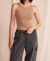 People Of Leisure Sage Rib Tank Top In Camel