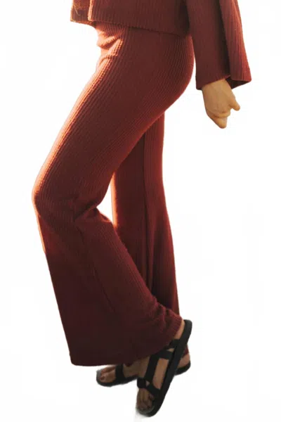 People Of Leisure Upcycled Cotton Flair Leggings In Red