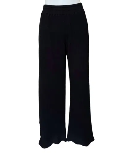 People Of Leisure Women's Maine Waffle Pants In Dark Black