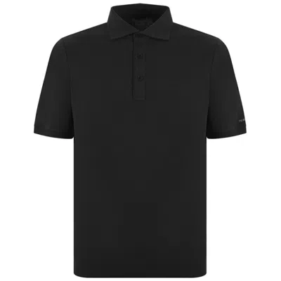 People Of Shibuya Black Cotton Polo Shirt
