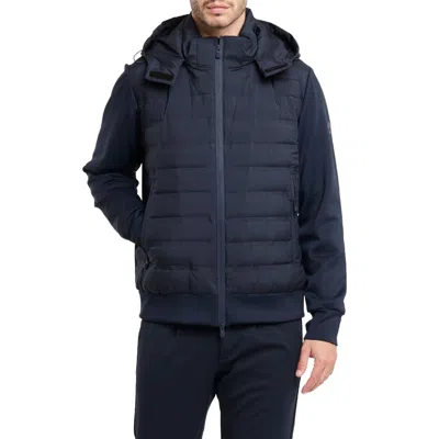 People Of Shibuya Blue Polyester Jacket In Black