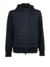 PEOPLE OF SHIBUYA BLUE QUILTED JACKET WITH ZIP