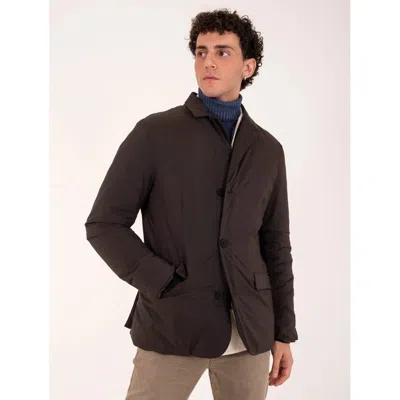 People Of Shibuya Brown Polyester Men Jacket
