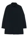 People Of Shibuya Concealed-zip Coat In Blue