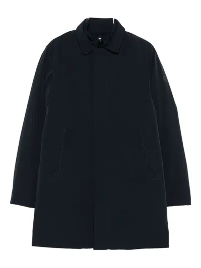 People Of Shibuya Concealed-zip Coat In Blue