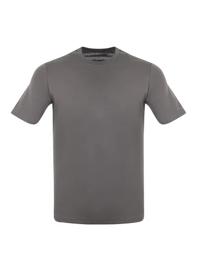 People Of Shibuya Cotton T-shirt In Tortora Scuro