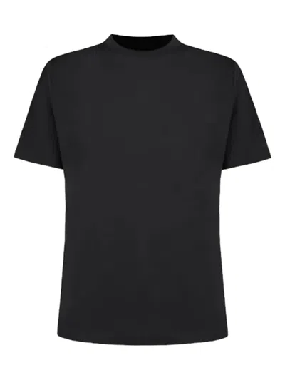 People Of Shibuya Crew-neck Cotton T-shirt In Black
