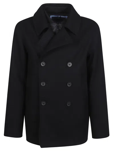 People Of Shibuya Double-breasted Coat In Blue