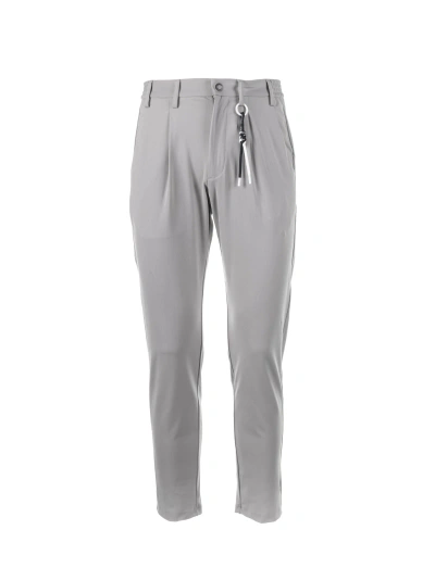 People Of Shibuya Gray Trousers With Elastic In Perla