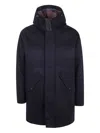 People Of Shibuya Hooded Coat In Blue