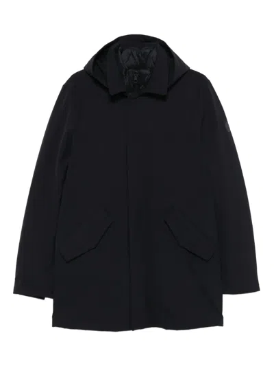 People Of Shibuya Hooded Flap-pocket Coat In Multi