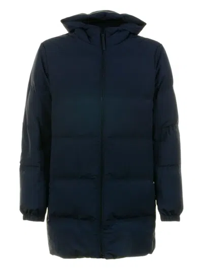 People Of Shibuya Hooded Padded Coat In Blue