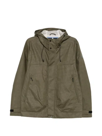 People Of Shibuya Hooded-neck Jacket In Green