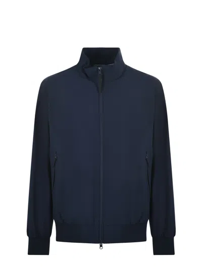 People Of Shibuya Zip-up High-neck Jacket In Blue