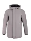 People Of Shibuya Jacket In Stretch Nylon In Dove Grey