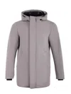 People Of Shibuya Jacket In Stretch Nylon In Grey