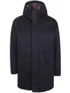 People Of Shibuya Hooded Coat In Blue