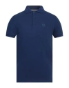 People Of Shibuya Man Polo Shirt Navy Blue Size L Cotton, Elastane