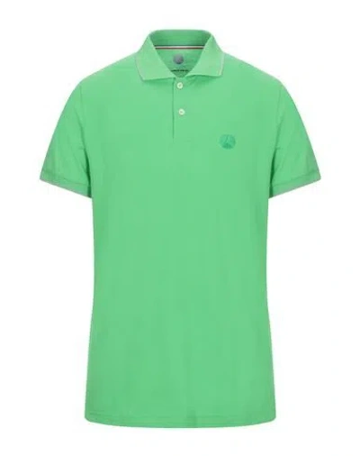 People Of Shibuya Man Polo Shirt Green Size S Cotton, Elastane