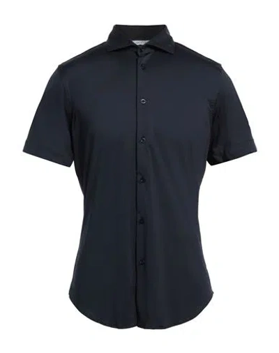 People Of Shibuya Man Shirt Midnight Blue Size Xl Polyester, Elastane