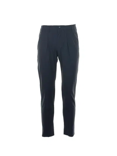 People Of Shibuya Pleat Detailed Slim Fit Pants In Blue