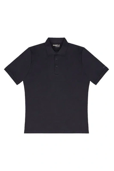 People Of Shibuya Polo Man  Bad Pm444 999 Black In Blue