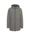 People Of Shibuya Practical Hooded Fuji Jacket With Double-zipper Closure In Gray