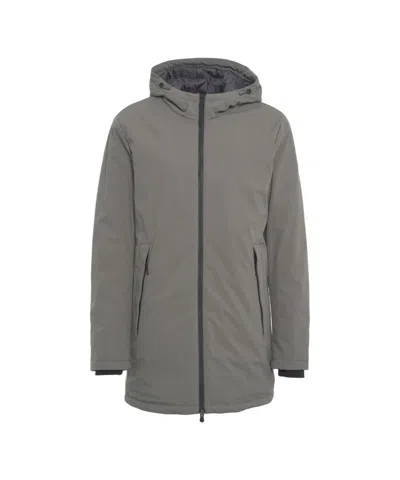 People Of Shibuya Practical Hooded Fuji Jacket With Double-zipper Closure In Gray