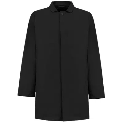People Of Shibuya Recycled Polyester Men Trench Men's Coat In Black