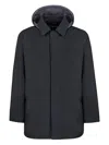 People Of Shibuya Takuya Hooded Coat In Black