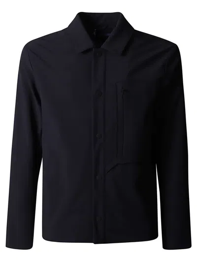 People Of Shibuya Technical Softshell Overshirt With Custom Snap Buttons In Black