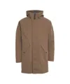 People Of Shibuya Versatile Brown Parka With Removable Inner Jacket And Practical Features In Brown