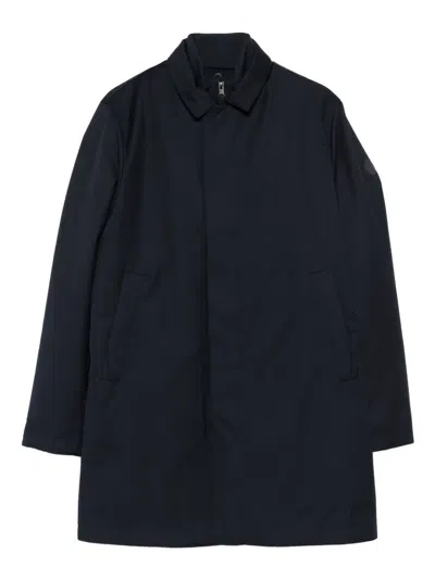 People Of Shibuya Zip-front Patch-pocket Coat In Multi